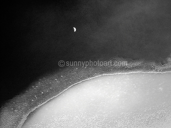 Moon over Icy Pond